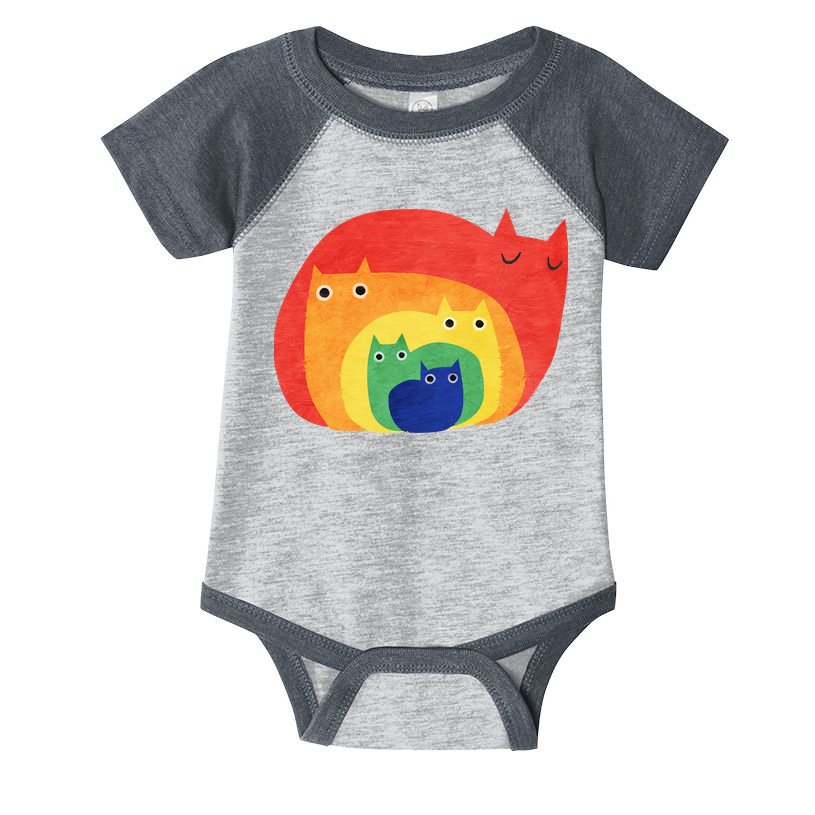 Rainbow Cats Infant Baby Jersey Bodysuit