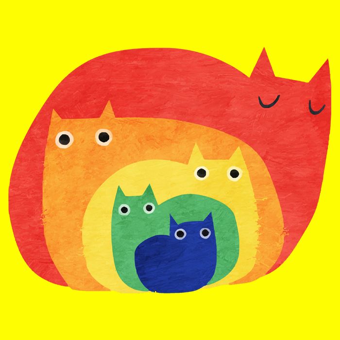 Rainbow Cats Button