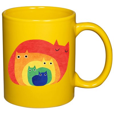 Rainbow Cats 11oz C Handle Ceramic Mug