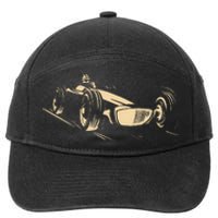 Race Car Racing Sports Auto Racer Vintage Cool 7-Panel Snapback Hat