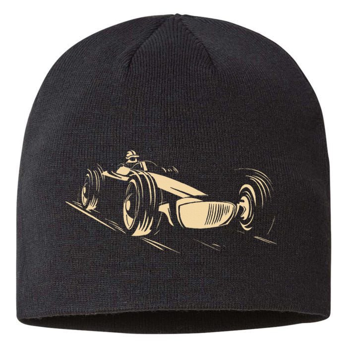 Race Car Racing Sports Auto Racer Vintage Cool Sustainable Beanie