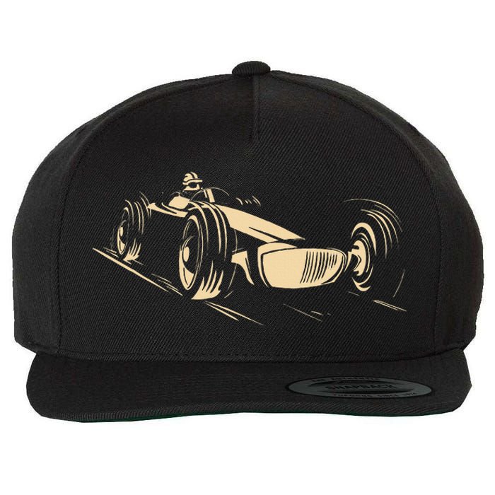 Race Car Racing Sports Auto Racer Vintage Cool Wool Snapback Cap