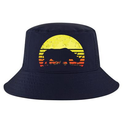Rhino Cool Rhinoceros African Animals Retro Sunset Vintage Cool Comfort Performance Bucket Hat