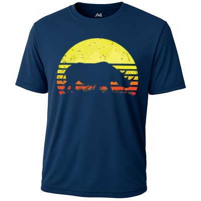Rhino Cool Rhinoceros African Animals Retro Sunset Vintage Performance Shirt