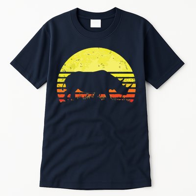 Rhino Cool Rhinoceros African Animals Retro Sunset Vintage Tall T-Shirt