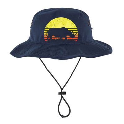 Rhino Cool Rhinoceros African Animals Retro Sunset Vintage Bucket Hat