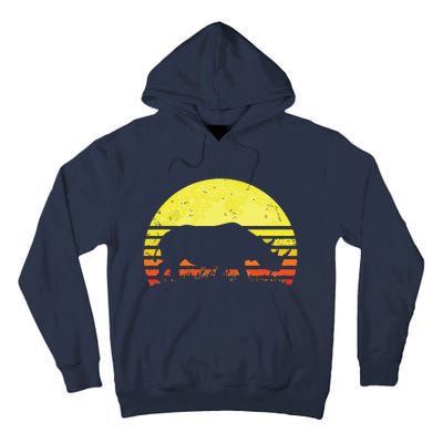 Rhino Cool Rhinoceros African Animals Retro Sunset Vintage Tall Hoodie