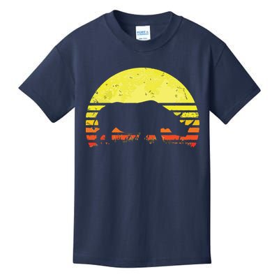 Rhino Cool Rhinoceros African Animals Retro Sunset Vintage Kids T-Shirt