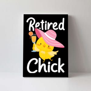 Retired Chick Retiree Retirement Pension Retiring Canvas