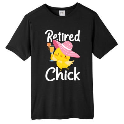 Retired Chick Retiree Retirement Pension Retiring Tall Fusion ChromaSoft Performance T-Shirt