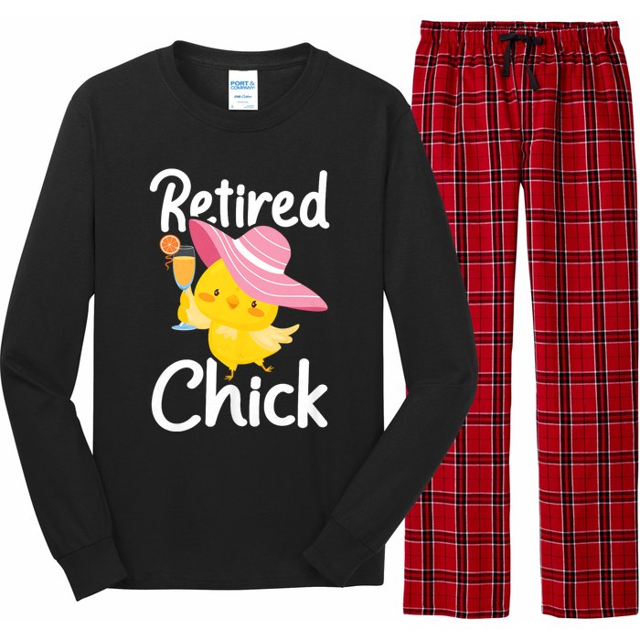 Retired Chick Retiree Retirement Pension Retiring Long Sleeve Pajama Set