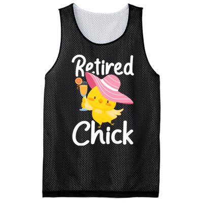 Retired Chick Retiree Retirement Pension Retiring Mesh Reversible Basketball Jersey Tank