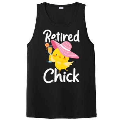 Retired Chick Retiree Retirement Pension Retiring PosiCharge Competitor Tank