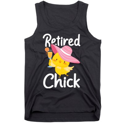 Retired Chick Retiree Retirement Pension Retiring Tank Top