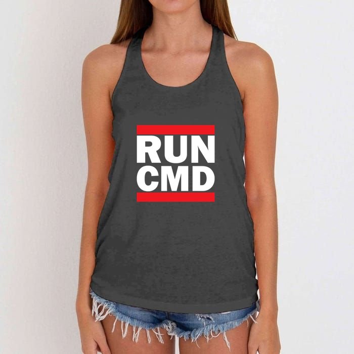 Run Cmd Women's Knotted Racerback Tank