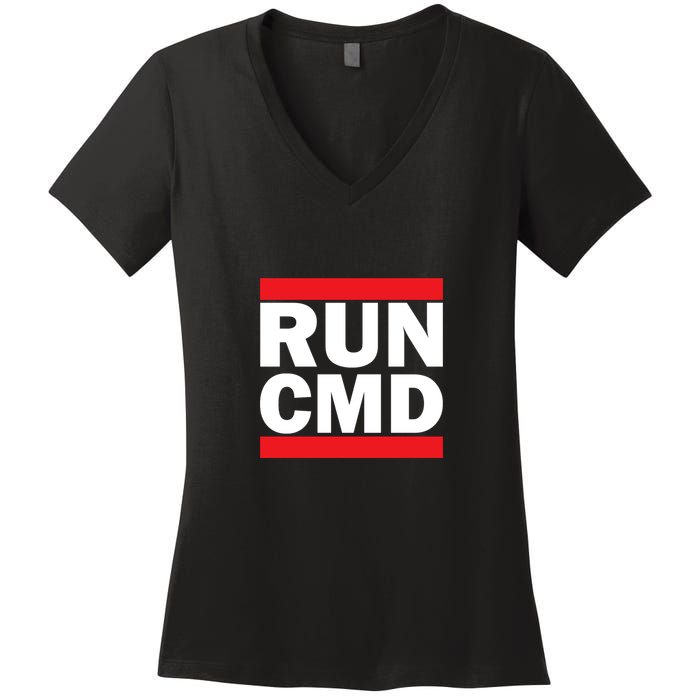 Run Cmd Women's V-Neck T-Shirt