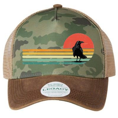 Raven Crow Retro Style Animal Bird Lover Bird Watcher Legacy Tie Dye Trucker Hat