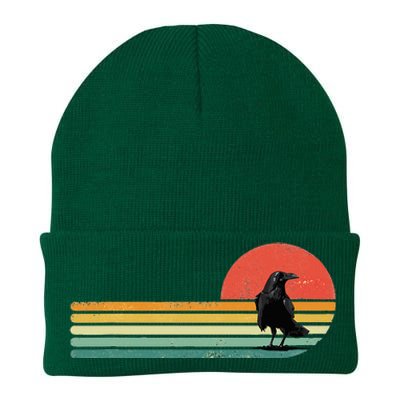 Raven Crow Retro Style Animal Bird Lover Bird Watcher Knit Cap Winter Beanie