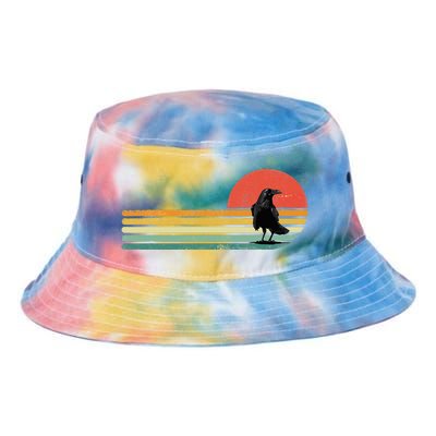 Raven Crow Retro Style Animal Bird Lover Bird Watcher Tie Dye Newport Bucket Hat