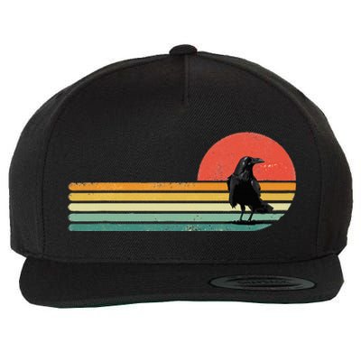 Raven Crow Retro Style Animal Bird Lover Bird Watcher Wool Snapback Cap