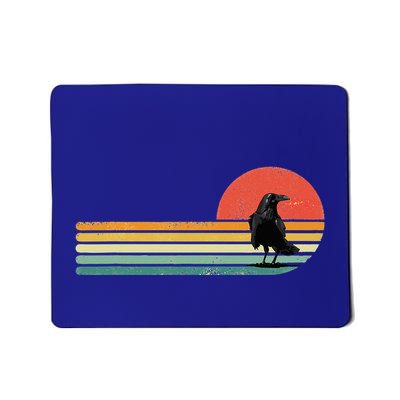 Raven Crow Retro Style Animal Bird Lover Bird Watcher Mousepad