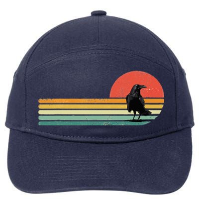 Raven Crow Retro Style Animal Bird Lover Bird Watcher 7-Panel Snapback Hat