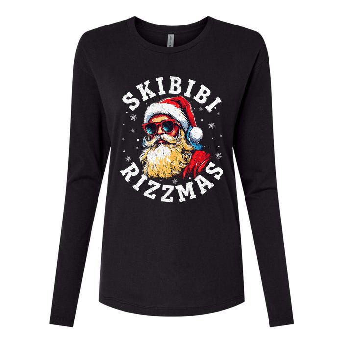 Rizzmas Christmas Rizz Santa Claus Charisma Gift Womens Cotton Relaxed Long Sleeve T-Shirt