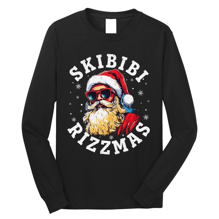 Rizzmas Christmas Rizz Santa Claus Charisma Gift Long Sleeve Shirt