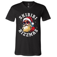 Rizzmas Christmas Rizz Santa Claus Charisma Gift V-Neck T-Shirt