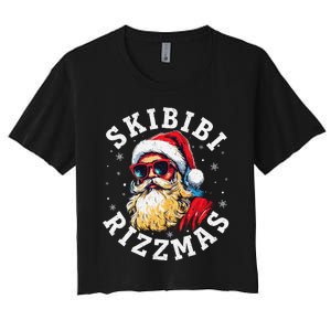 Rizzmas Christmas Rizz Santa Claus Charisma Gift Women's Crop Top Tee