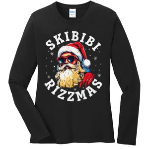 Rizzmas Christmas Rizz Santa Claus Charisma Gift Ladies Long Sleeve Shirt