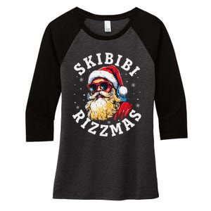 Rizzmas Christmas Rizz Santa Claus Charisma Gift Women's Tri-Blend 3/4-Sleeve Raglan Shirt