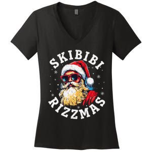 Rizzmas Christmas Rizz Santa Claus Charisma Gift Women's V-Neck T-Shirt