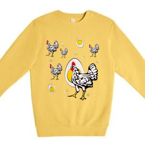 Roseanne Chicken, Retro Chickens Premium Crewneck Sweatshirt