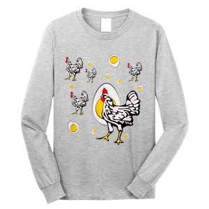 Roseanne Chicken, Retro Chickens Long Sleeve Shirt