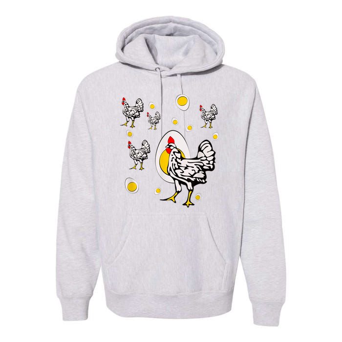 Roseanne Chicken, Retro Chickens Premium Hoodie