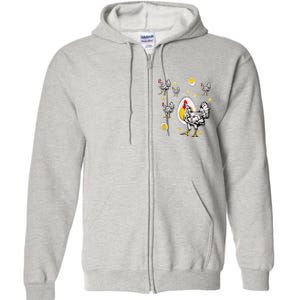 Roseanne Chicken, Retro Chickens Full Zip Hoodie