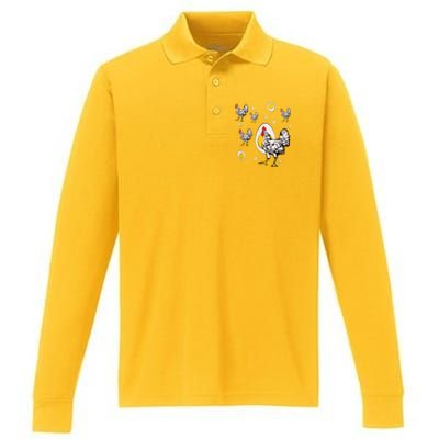 Roseanne Chicken, Retro Chickens Performance Long Sleeve Polo