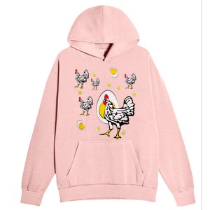 Roseanne Chicken, Retro Chickens Urban Pullover Hoodie