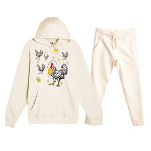 Roseanne Chicken, Retro Chickens Premium Hooded Sweatsuit Set