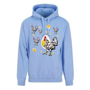 Roseanne Chicken, Retro Chickens Unisex Surf Hoodie