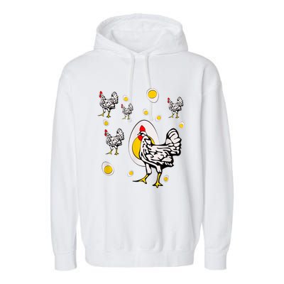 Roseanne Chicken, Retro Chickens Garment-Dyed Fleece Hoodie