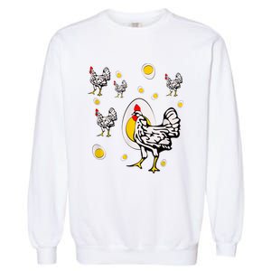 Roseanne Chicken, Retro Chickens Garment-Dyed Sweatshirt