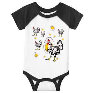 Roseanne Chicken, Retro Chickens Infant Baby Jersey Bodysuit