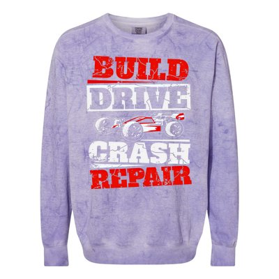 Rc Car Racing Build Drive Crash Repair Remote Control Buggy Gift Colorblast Crewneck Sweatshirt