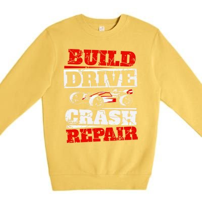 Rc Car Racing Build Drive Crash Repair Remote Control Buggy Gift Premium Crewneck Sweatshirt