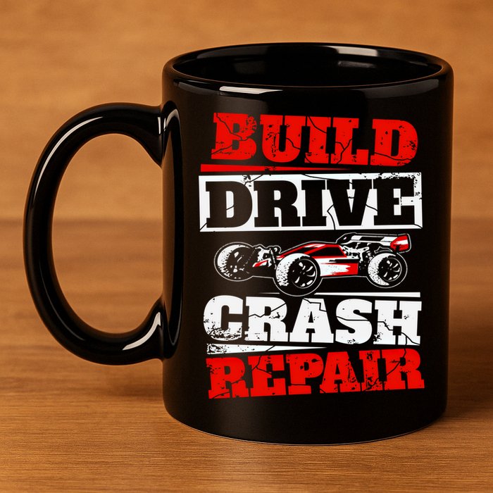 Rc Car Racing Build Drive Crash Repair Remote Control Buggy Gift 11oz C Handle Ceramic Mug