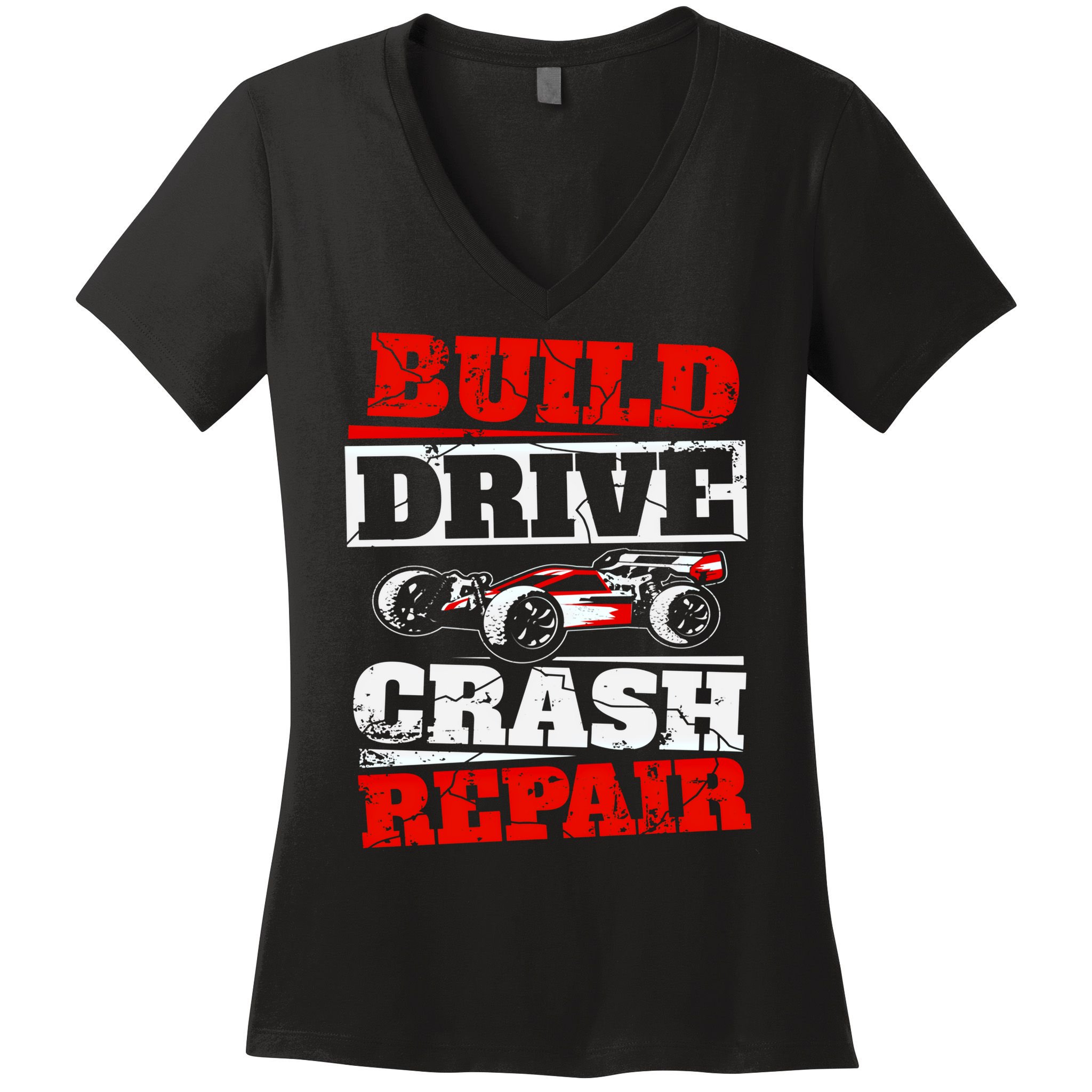 Rc Car Racing Build Drive Crash Repair Remote Control Buggy Gift Women's V-Neck T-Shirt