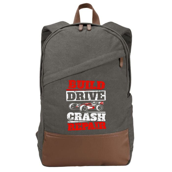 Rc Car Racing Build Drive Crash Repair Remote Control Buggy Gift Cotton Canvas Backpack