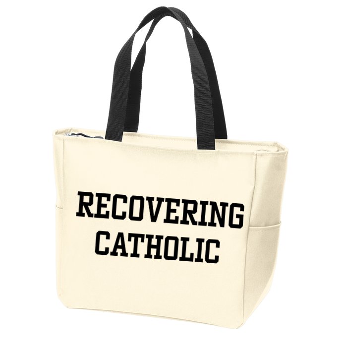 Recovering Catholic Zip Tote Bag